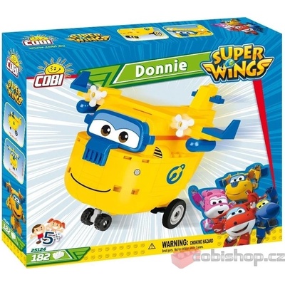Cobi 25124 Super Wings Opravář Donnie žluté letadlo