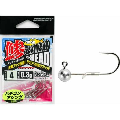 Decoy Jigová hlavička SV-58 Aji-Caro Head vel. 6 0,3 g 5 ks