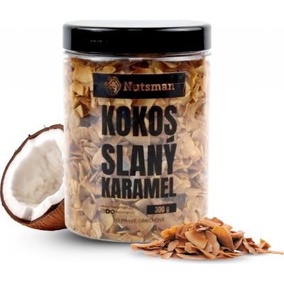 NUTSMAN Kokosové chipsy ve slaném karamelu 300 g