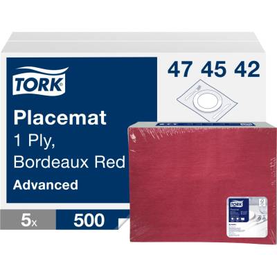 TORK Jednorázové papírové prostírání bordó 30x42cm 500ks