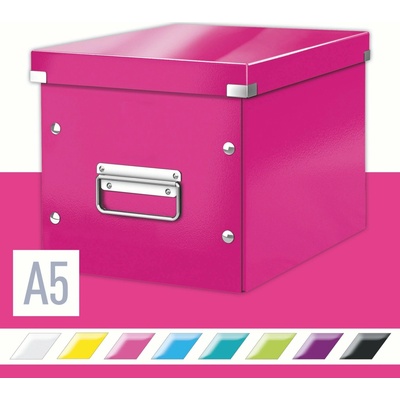 LEITZ Archivačná krabica WOW Click & Store A5 26 x 24 x 26 cm ružová