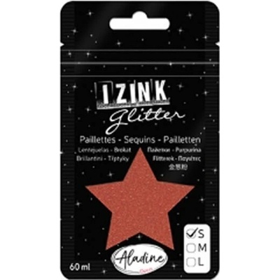 Aladine IZINK GLITTER třpytky velikost S 60 ml hnědá