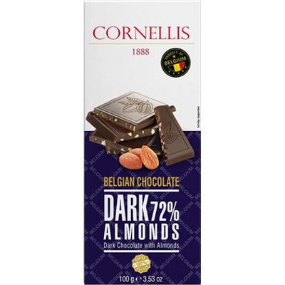 Cornellis Chocolate Dark Almonds 72% 100 g