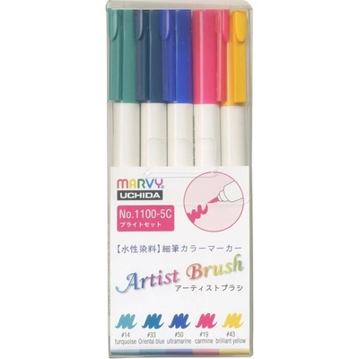 Marvy Artist Brush 1100 5 ks Bright