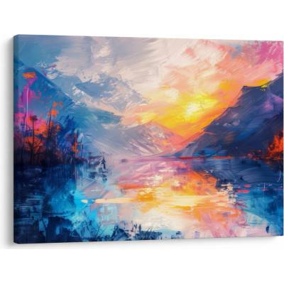 Obraz - Malba krajiny, jednodílný 70x50 cm