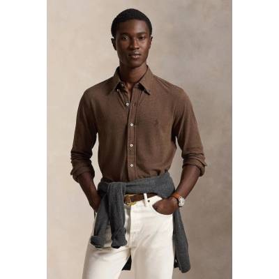 Polo Ralph Lauren pánska bavlnená košeľa 710654408 hnedá