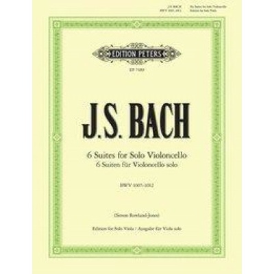6 Suites for violoncello solo BWV 1007-1012 - transcription for viola solo Johann Sebastian Bach,Simon Rowland-Jones List – Hledejceny.cz