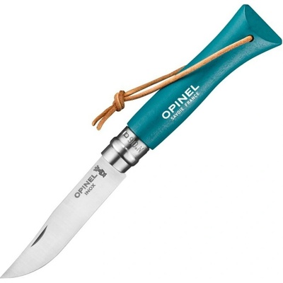 Opinel N°06 BUSHWACKER 7 cm, tyrkysová, hrabové drevo