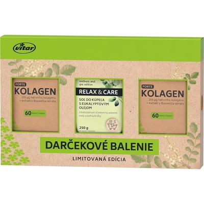 Vitar Eko Kolagén Box dar. balenie kolagén forte kapsuly 2 x 60 ks + soľ do kúpeľa