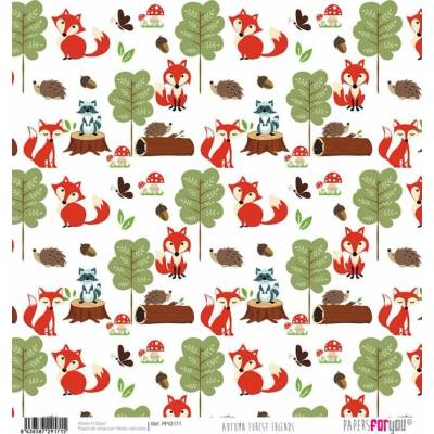 Rýžový papír SCRAP PODZIMNÍ LESNÍ PŘÁTELE - Rice Paper SCRAP AUTUMN FOREST FRIENDS