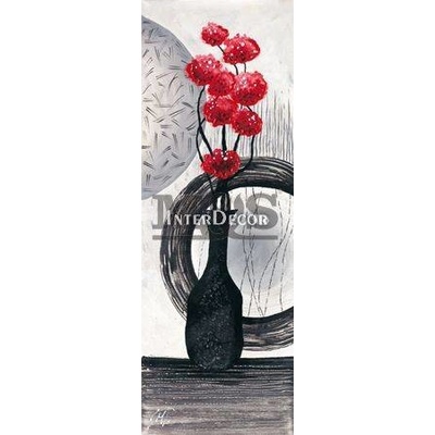 Červené květy 1 deska 25x70