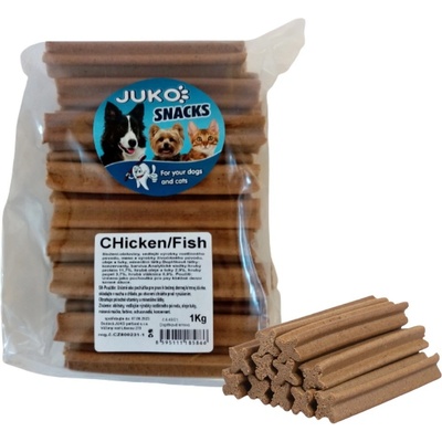 JUKO Snacks Dentální kříž kuřecí rybí 1 kg