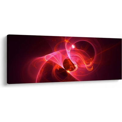 Moderní obraz růžové abstrakce, jednodílný 100x40 cm