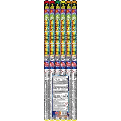 Římské svíce 20 RAN MULTI COLOR STARS 64 cm 24/6 6 ks RC640-6D