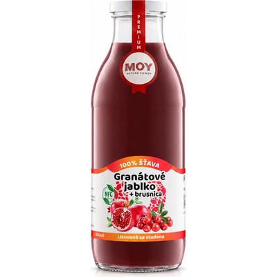 Moy Granátové jablko Brusnica 100% šťava 0,5 l