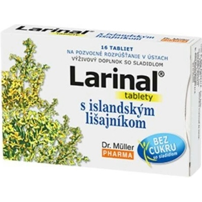 Dr. Müller LARINAL s islandským lišajníkom tbl bez cukru so sladidlom 1x16 ks