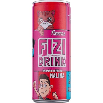 Fizistyle Fizi Drink Limonáda s příchutí malina 250 ml