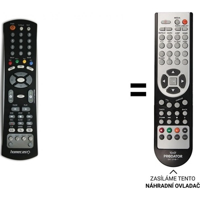Dálkový ovladač Predátor Homecast HS8100CIPVR, HT8000, HT8200 – Hledejceny.cz