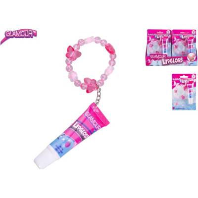 Glamour Lesk na rty 12 ml s přívěskem příchuť malina