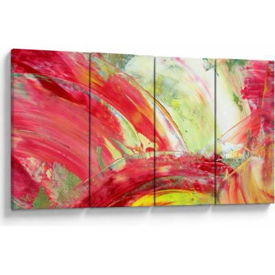 Obraz abstrakcie - maľba, štvordielne 160x80 cm