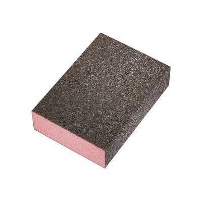 Brusná houbička tvrdá - coarse, 98 x 69 x 26 mm, červená, hrubost 60