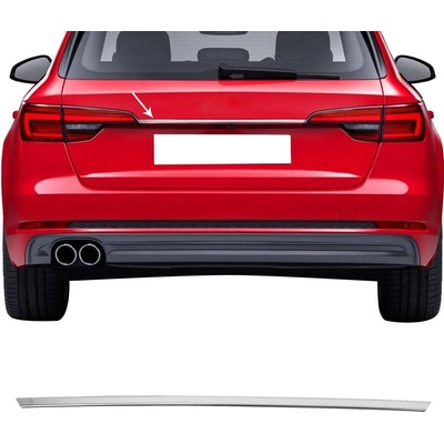 Omtec Nerez leštená lišta nad ŠPZ Audi A4 2016+ sedan
