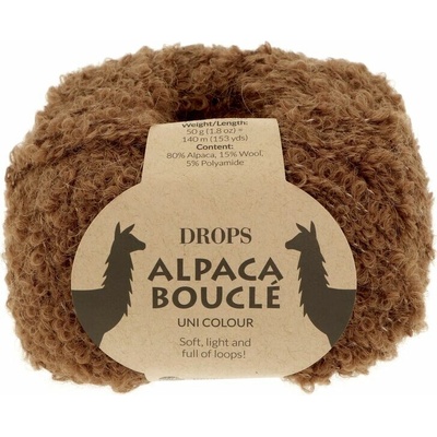 Drops Alpaca Bouclé Uni 8904 hnedá