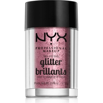 NYX Professional Makeup Face & Body Glitter Brillants Glitre na tvár i telo 02 Rose 2,5 g