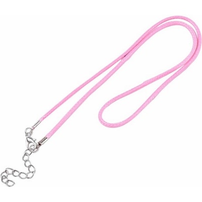 Nefertitis Voskovaná šňůrka barva růžová perlová 45 cm NF50950 - 45 cm x 2 mm – Hledejceny.cz