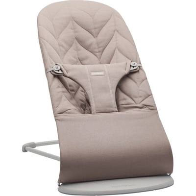 Babybjörn Lehátko BLISS Woven Sand Grey Woven Petal sv.šedá