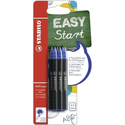Pero STABILO EASYoriginal náplně medium 0,5mm / 6 ks modré v blistru
