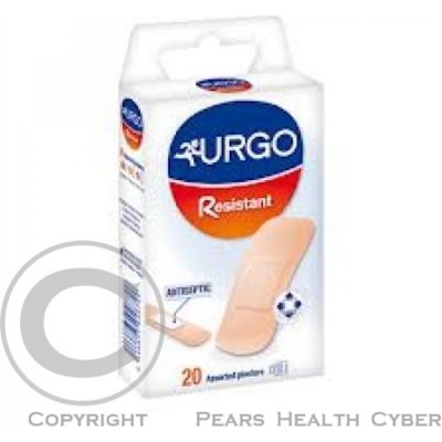 Urgo Resistant náplasť 3 veľkosti 6 ks 20 x40 mm, 10 ks 19 x 72 mm, 4 ks 34 x 72 mm