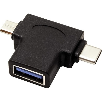 PremiumCord Adaptér USB-A na USB-C + micro USB-B, kur31-12
