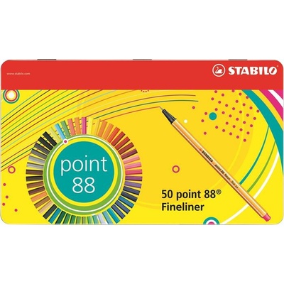 Stabilo Point 88 liner v plechovej krabičke 50 ks