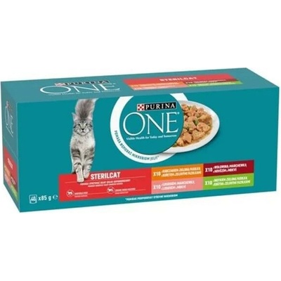 PURINA ONE cat Multipack Sterilcat mini filetky 40 x 85 g
