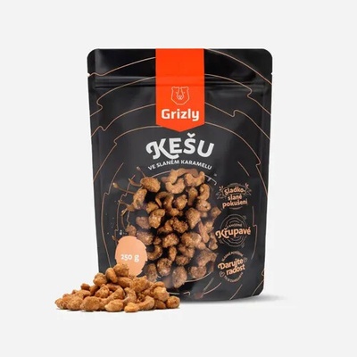 GRIZLY Kešu v slanom karameli 250 g