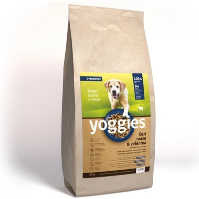 Yoggies hypoalergenní granule lisované za studena s probiotiky Kozí maso & zelenina 20 kg