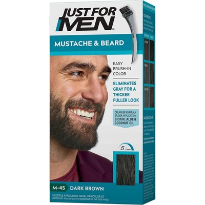 Just For Men Odbarvovač gel barvící na vousy a knír Tmavě hnědá M45