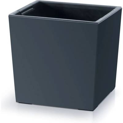 TMX Květináč URBI SQUARE LOW s vkladem 24cm antracit