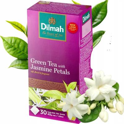 Dilmah Zelený čaj s kvetmi jazmínu 30 x 1,5 g
