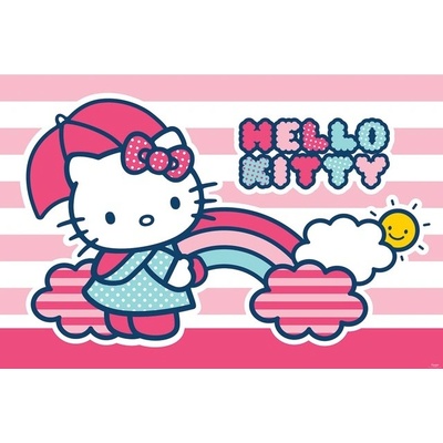 Preinterier FT2089 Fototapeta na stenu Hello Kitty dúha vlies 312cm x 219cm