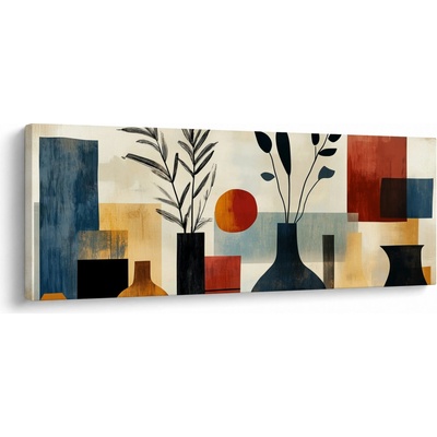 Obraz - Kubistické vázy, jednodílný 100x40 cm