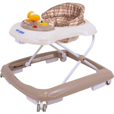 Baby Mix s volantom a silikónovými kolieskami béžová