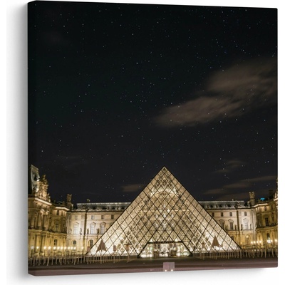 Obraz - Louvre v noci, jednodielne 30x30 cm