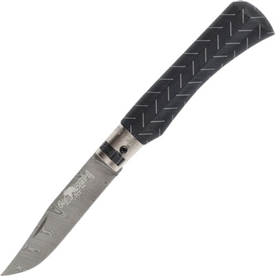 Old Bear Damascus DS93X satin with black laminated handle M 9305/19_NHK 93X OBB