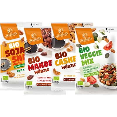 Landgarten Organické mandle pražené pikantné v Tamari omáčke 50 g