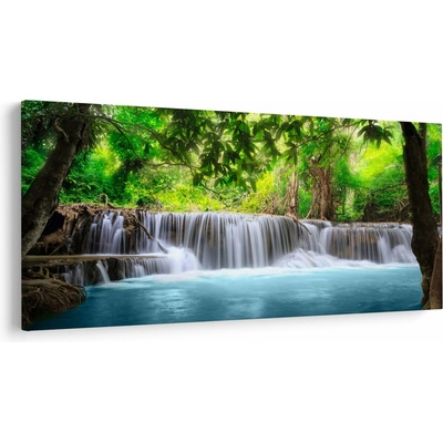 Obraz - modrý vodopád, jednodielne 200x100 cm