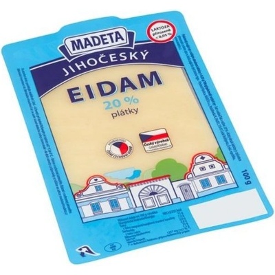 Madeta Jihočeský eidam 20 % plátky 100 g