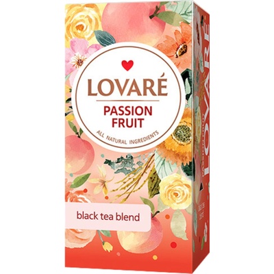 LOVARÉ Passion Fruit černý čaj 24 ks