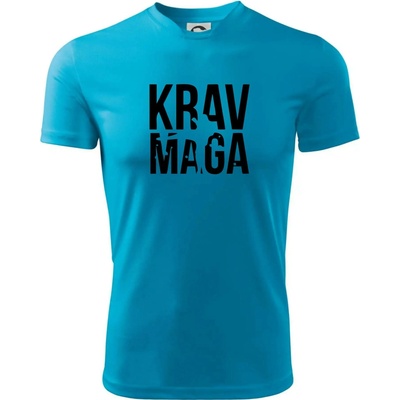Nápis Krav Maga pánské triko Fantasy sportovní dresovina světlý tyrkys – Hledejceny.cz
